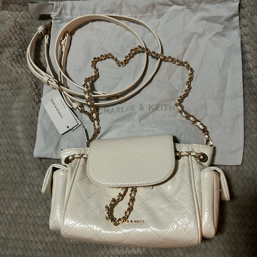 Charles & Keith Ivory Crossbody Bag - Picture 7 of 8